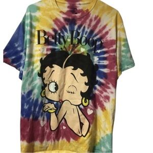 Betty Boop ~ Tie-dye ~ Women’s  ~ T-Shirt ~ 1X ~Top ~ Short Sleeves